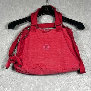 Vintage Y2K Kipling Crossbody Messenger Style Shoulder Hand Bag Keychain Red Pk